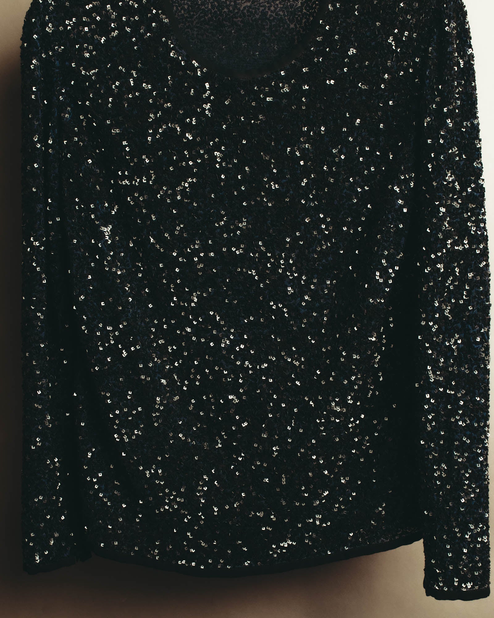 "MARINA RINALDI" 00's-10's Sequined lace long sleeve top