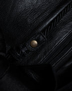 "FENDI" 80's Karl Lagerfeld design braided leather shoulder bag