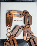 "MARNI" Large tree and chain combination necklace