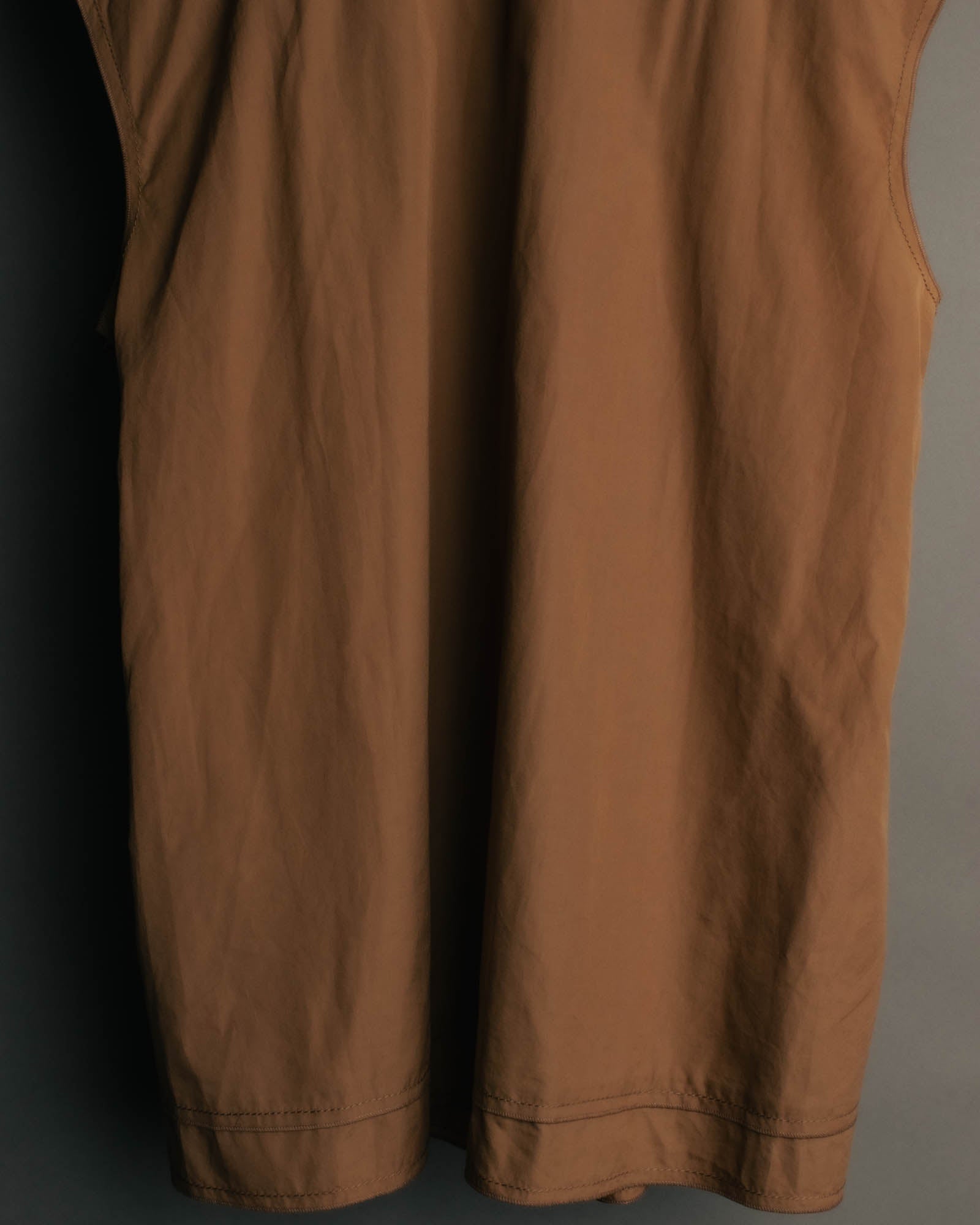 “JIL SANDER” 00’s-10’s Cotton pleated sleeveless blouse