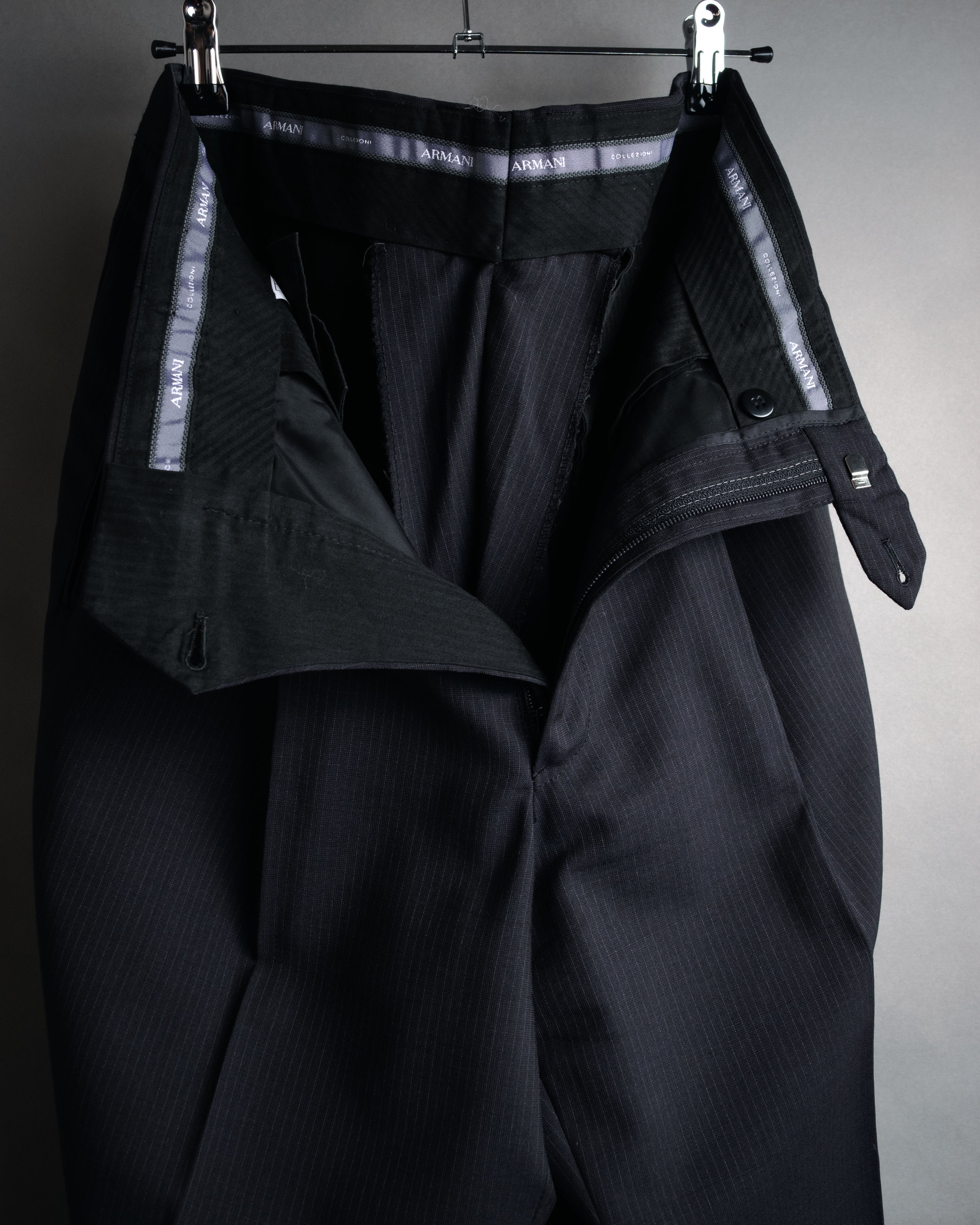 “ARMANI COLLEZIONI” 00’s Pinstriped three button suit set