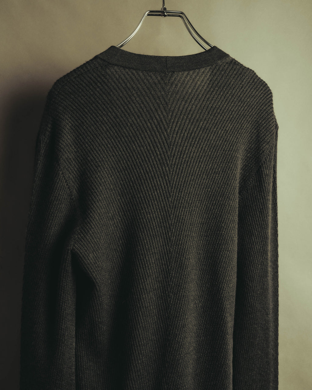 “HERMÈS” 00’s-10’s Cashmere silk ribbed V-neck cardigan