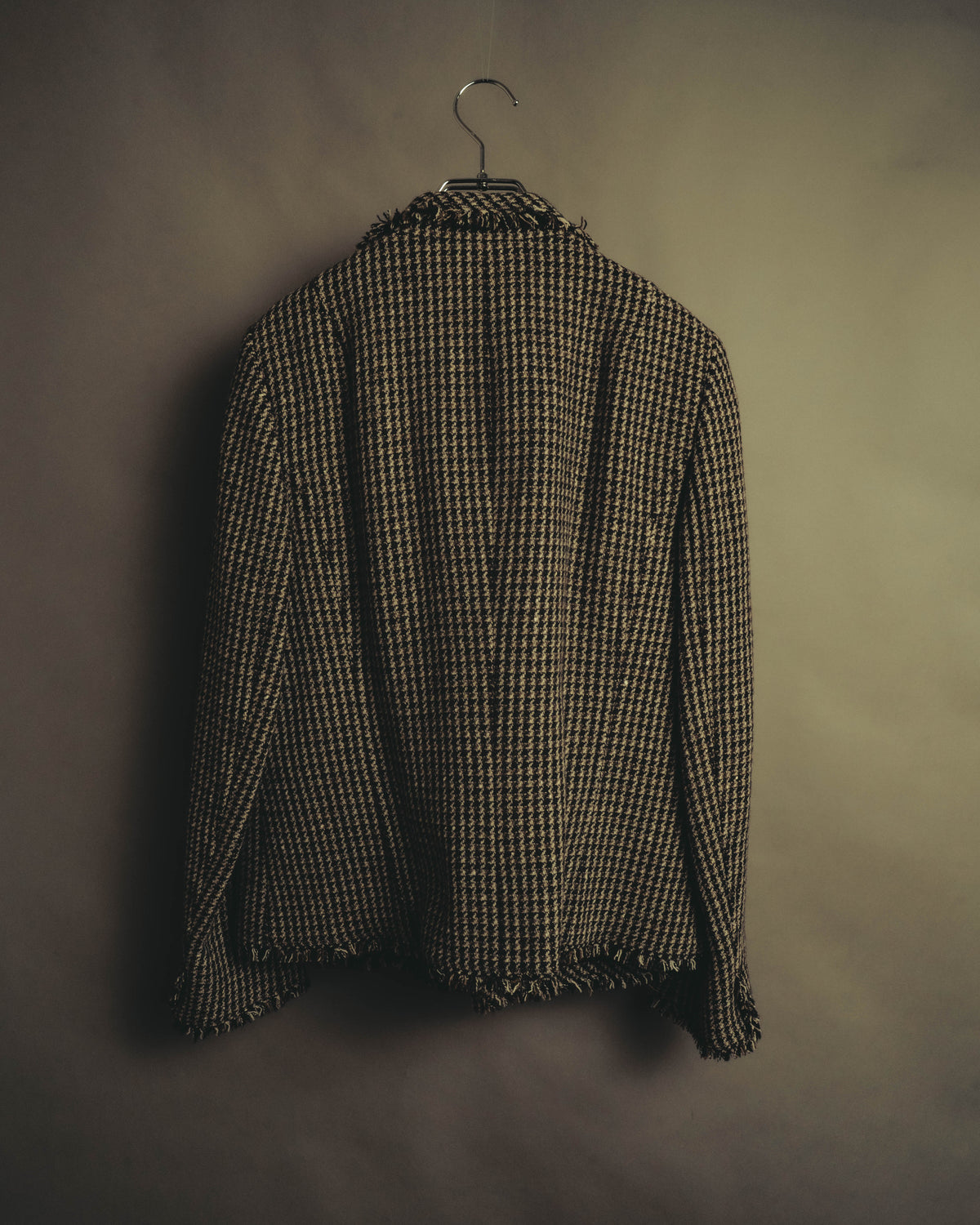 "BURBERRY LONDON" 00's-10's Fringed tweed blazer