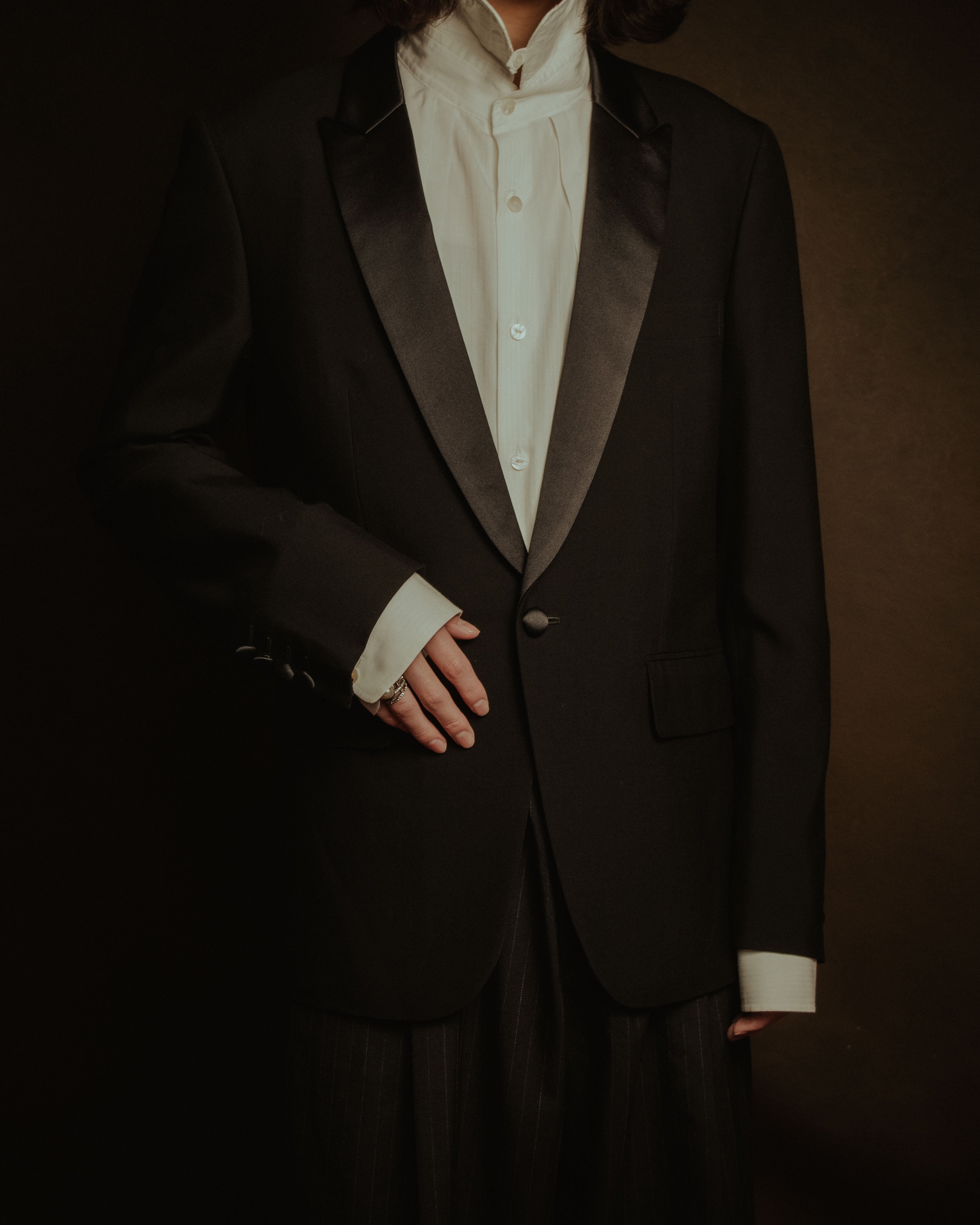 –SPECIAL– "COMME des GARÇONS HOMME DEUX" 2017-18’s Cashmere blend tuxedo peak lapel jacket