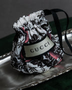 "GUCCI" Interlocking G design gold pearl ring