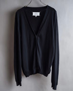 "MAISON MARGIELA" 18SS Elbow patched v-neck knit cardigan