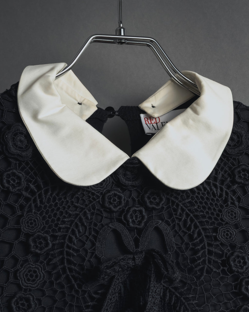 "RED VALENTINO" Lace bib knit tunic dress