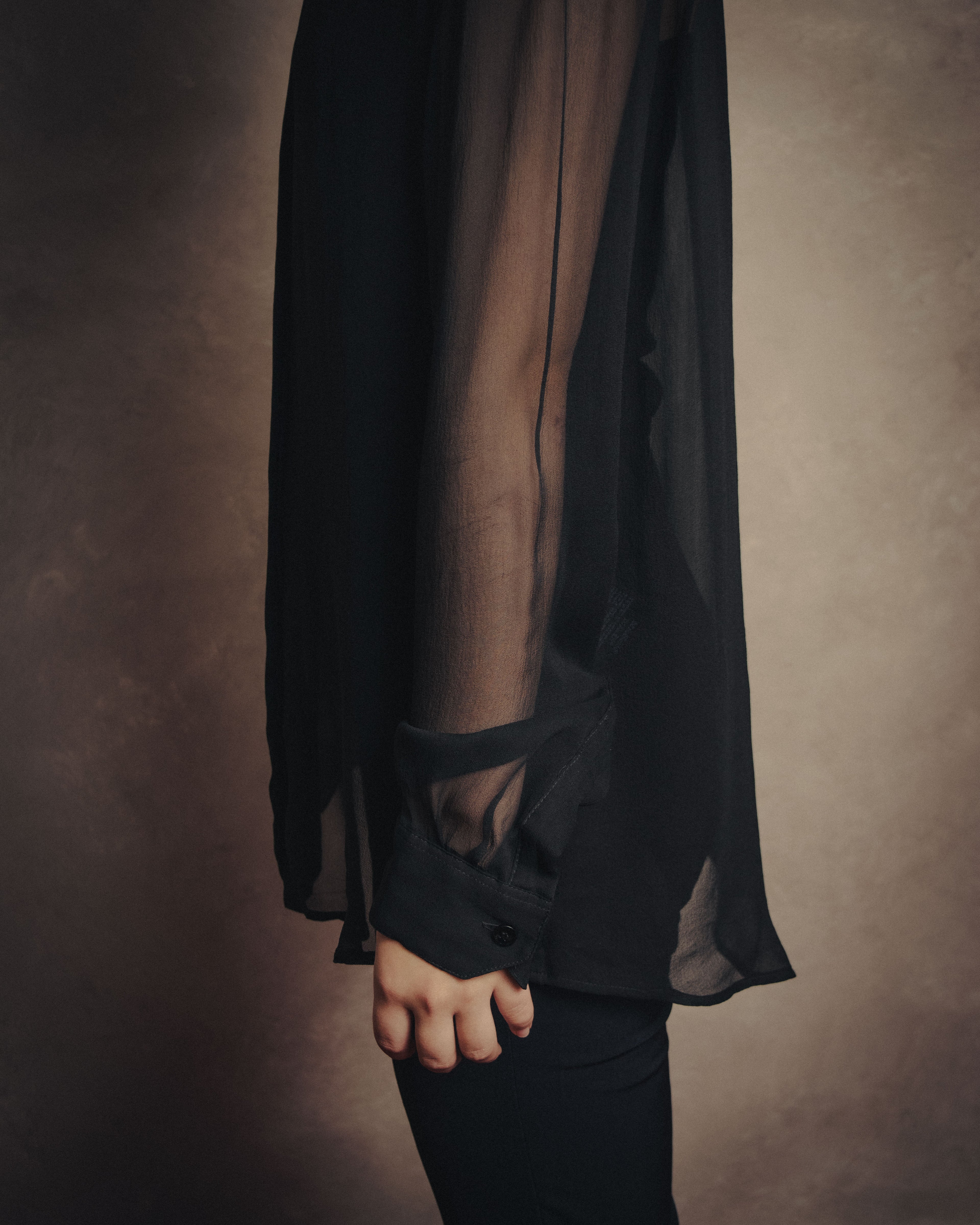 -SPECIAL- “SAINT LAURENT” 2013-2017 Sheer black dress shirt