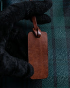 "Ralph Lauren" Blackwatch check canvas leather combination bag