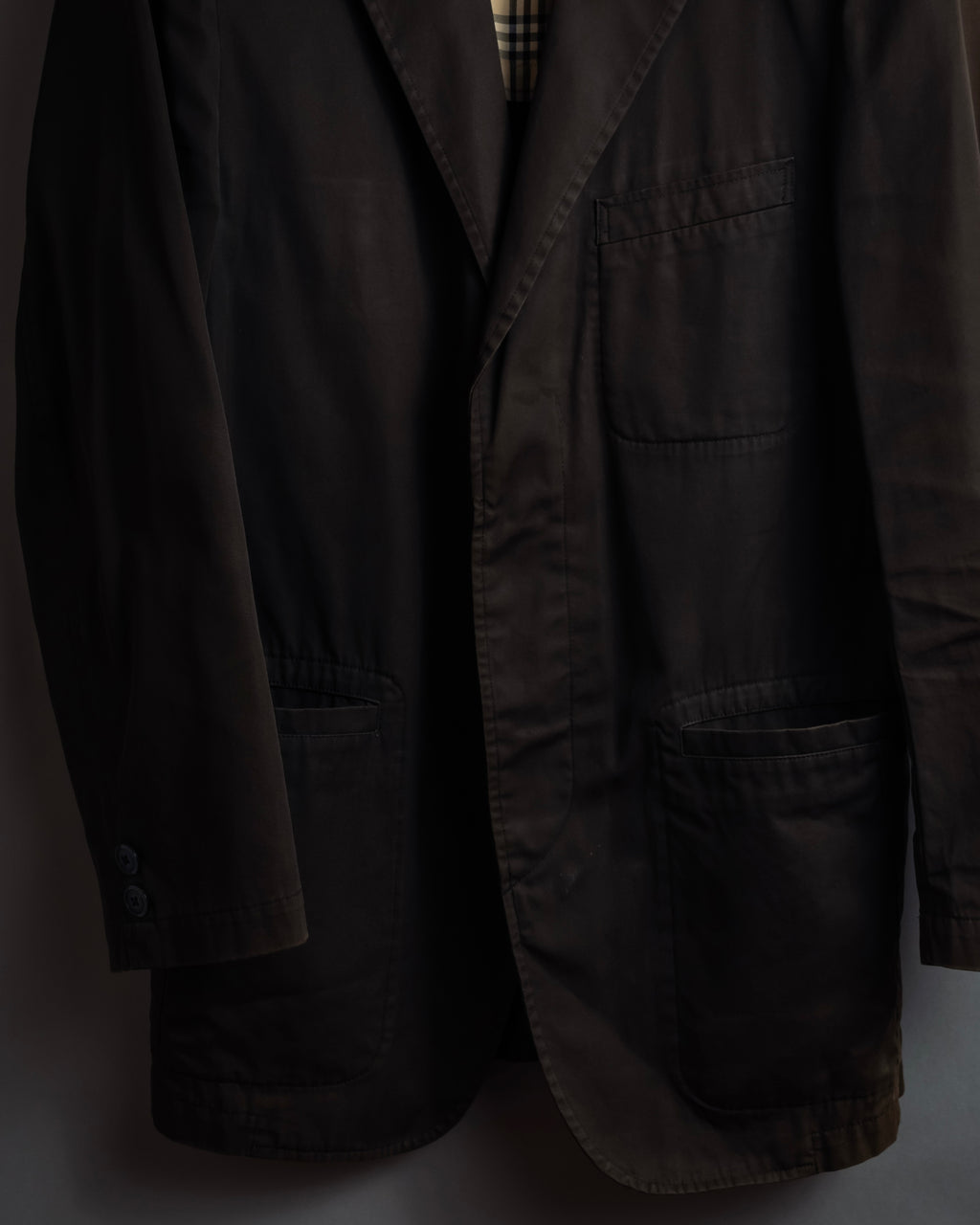 "BURBERRY" Cotton faded tailored jacket