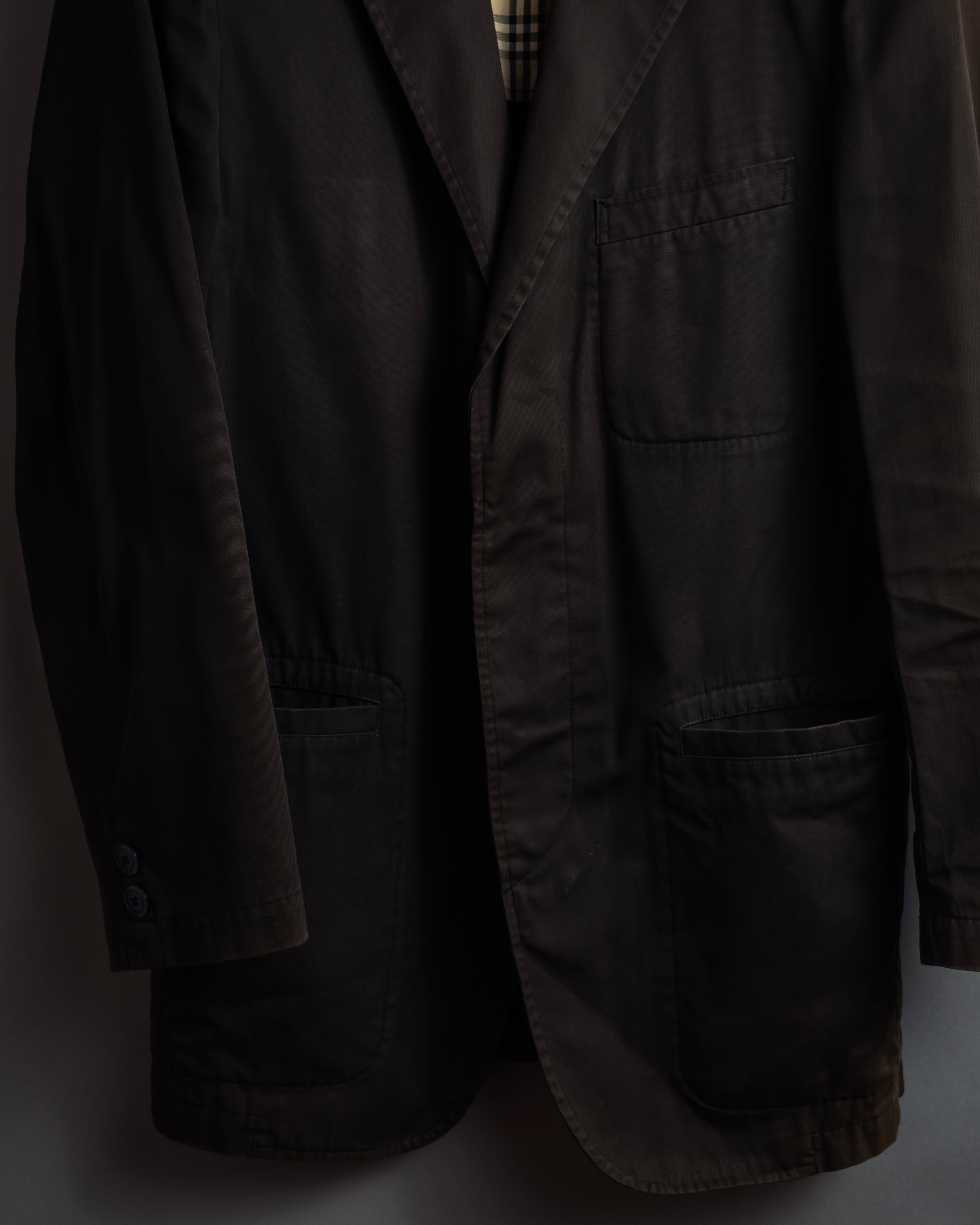 "BURBERRY" Cotton faded tailored jacket