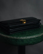 –SPECIAL– "HERMES" 90’s Box calf ring-lock accordion shoulder bag