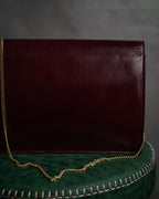 “Christian Dior” 1980’s-1990’s CD logo envelope chain bag