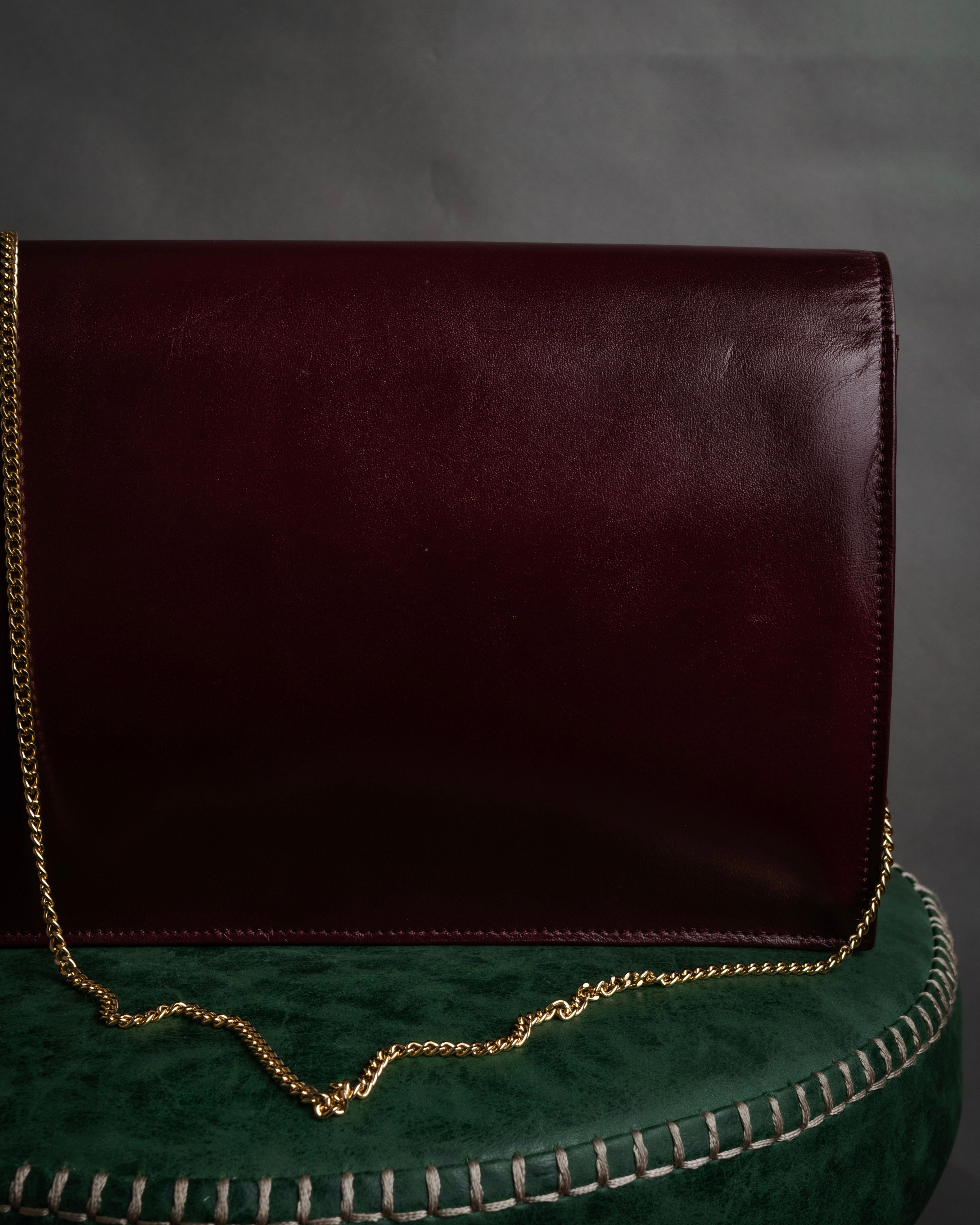 “Christian Dior” 1980’s-1990’s CD logo envelope chain bag