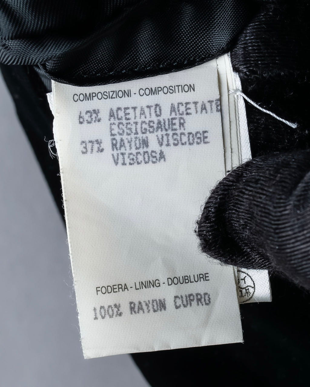 "GUCCI" Velvet shaped shawl collar tailored jacket