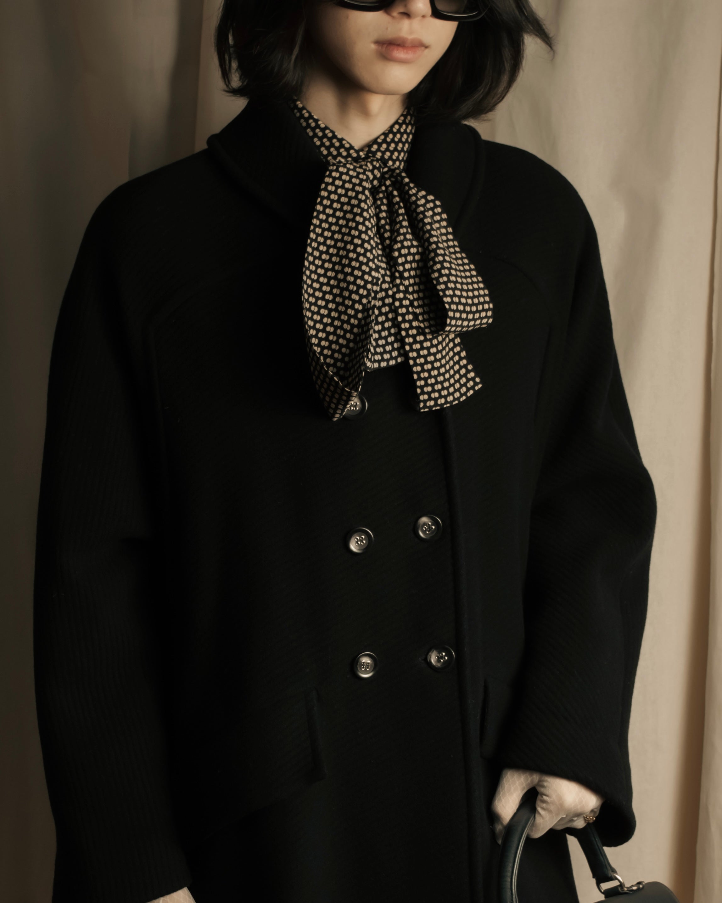 "Valentino Garavani"Shawl collar A-line silhouette long coat
