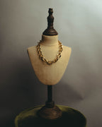 "Dior" Statement gold tone chain necklace