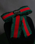 "GUCCI" Beaded design grosgrain ribbon