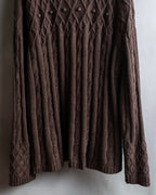"Vintage cable knit turtleneck sweater"
