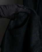 "ISAAC SELLAM" Cut-off design belted leather jacket