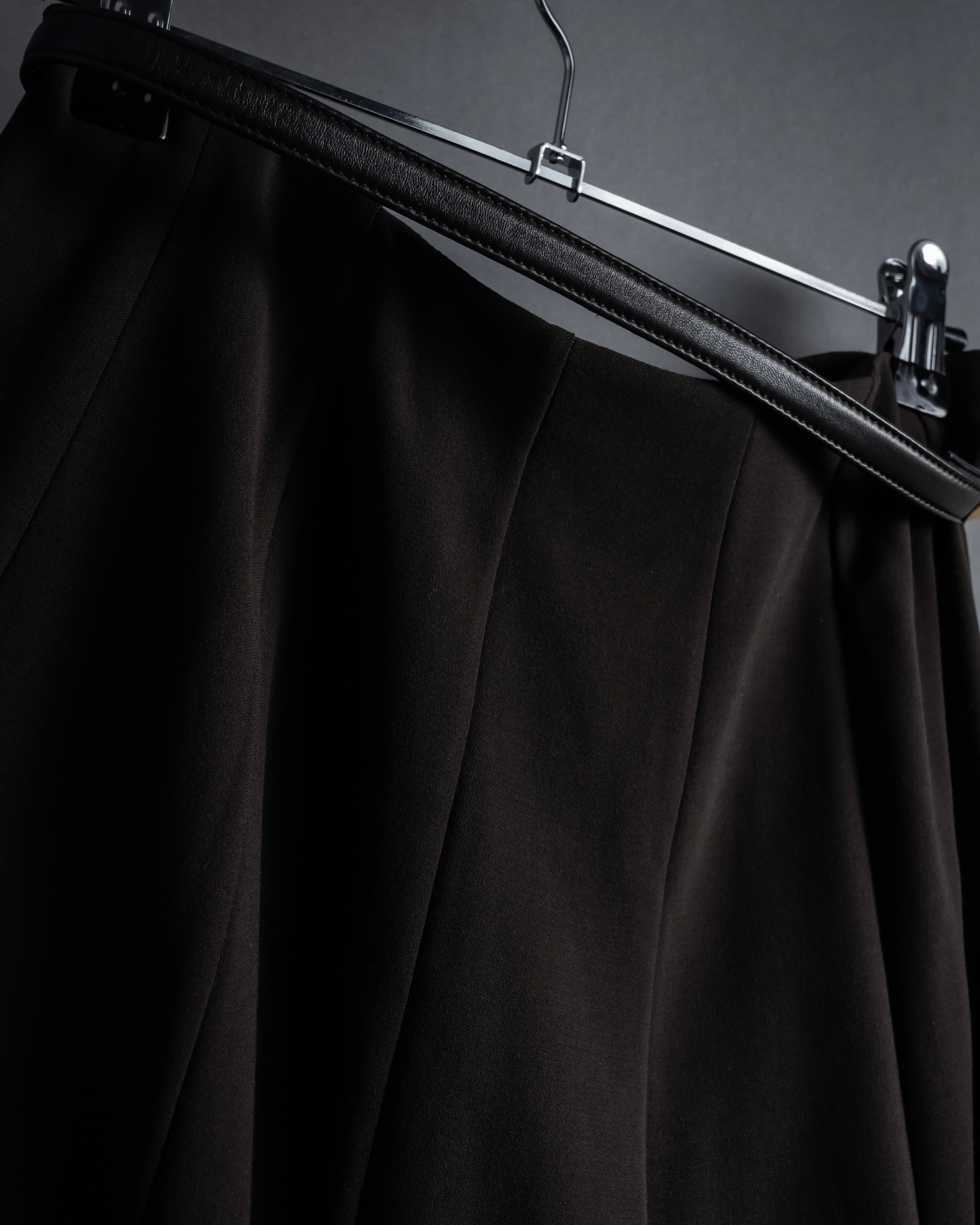 "HERMES" 90's Gold parts design derived from horse tack flared skirt