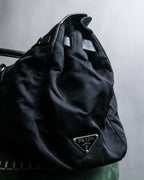 "PRADA" Nylon leather combination one shoulder bag