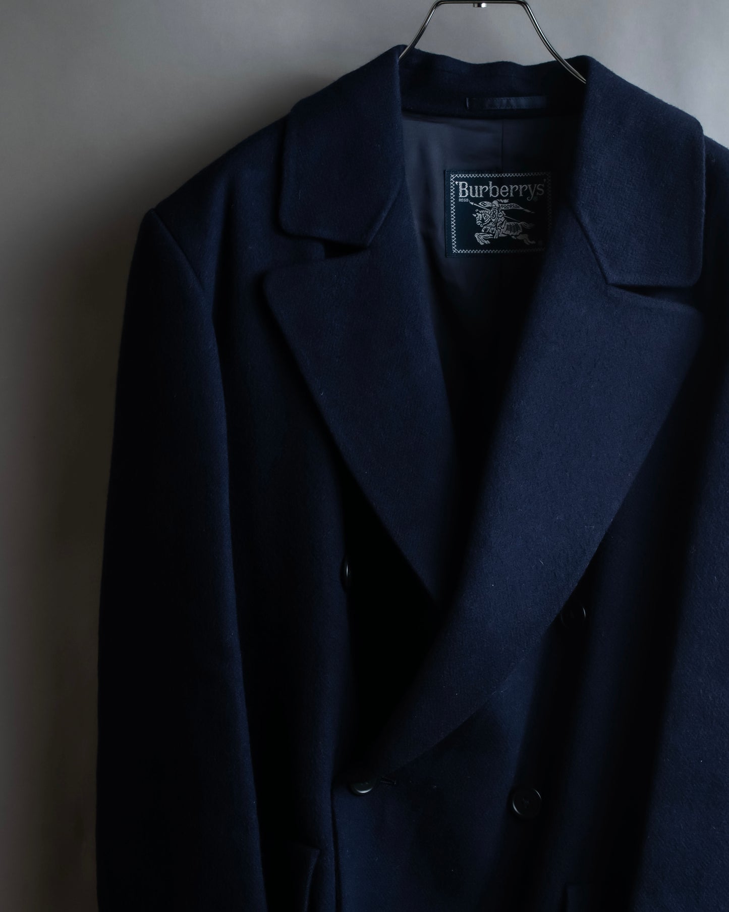 "BURBERRYS" Oversized wide lapel tailored coat