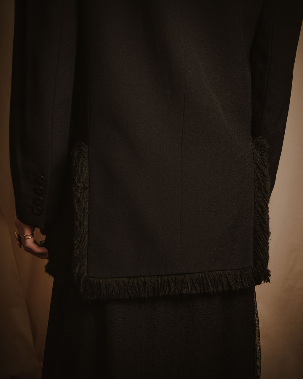 –SPECIAL– "Christian Dior"
98SS fringed peak lapel double breasted jacket