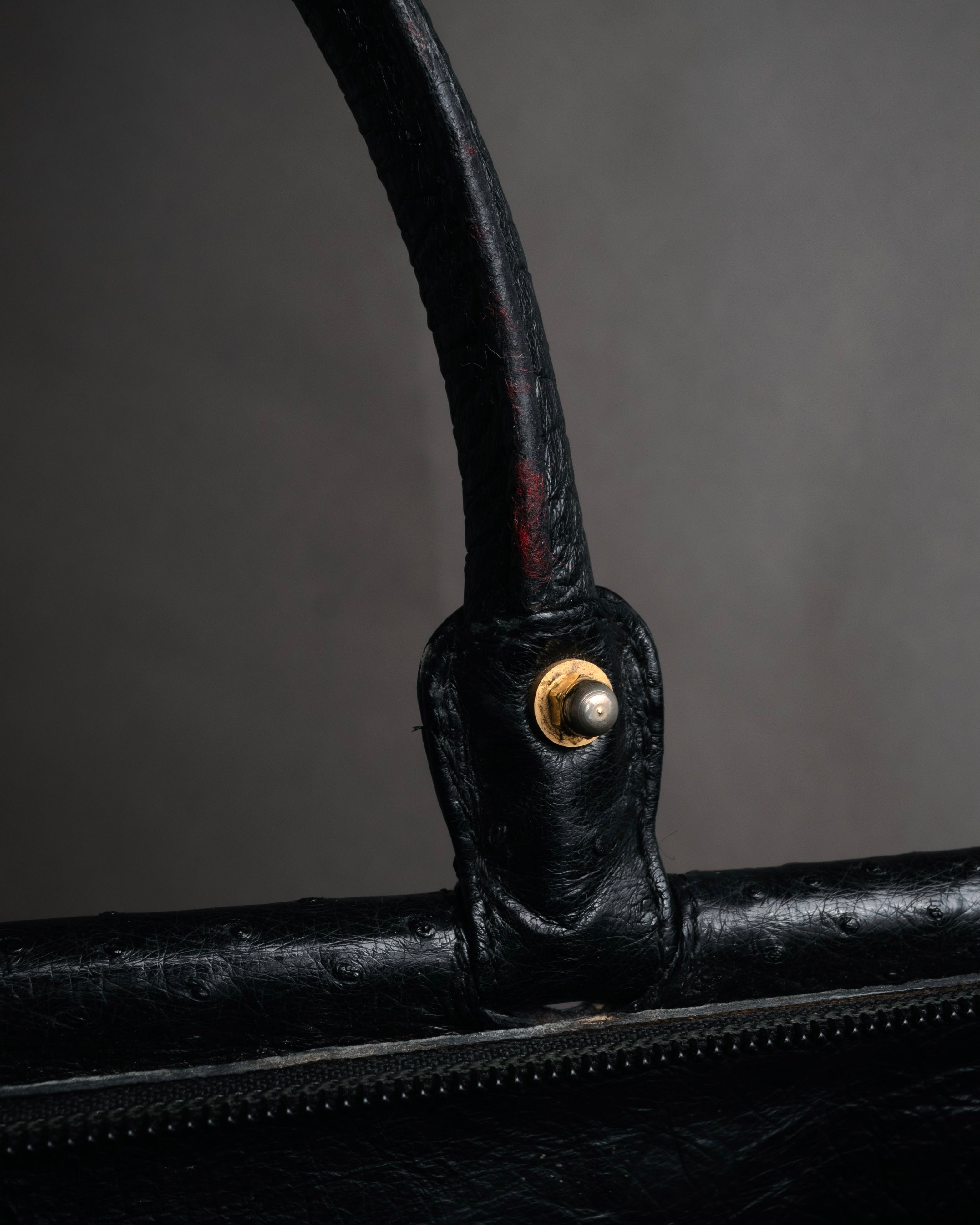 “pierre cardin” 80’s-90’s Ostrich leather structured doctor bag