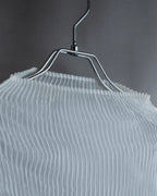 "ISSEY MIYAKE" High neck pleated sheer pullover