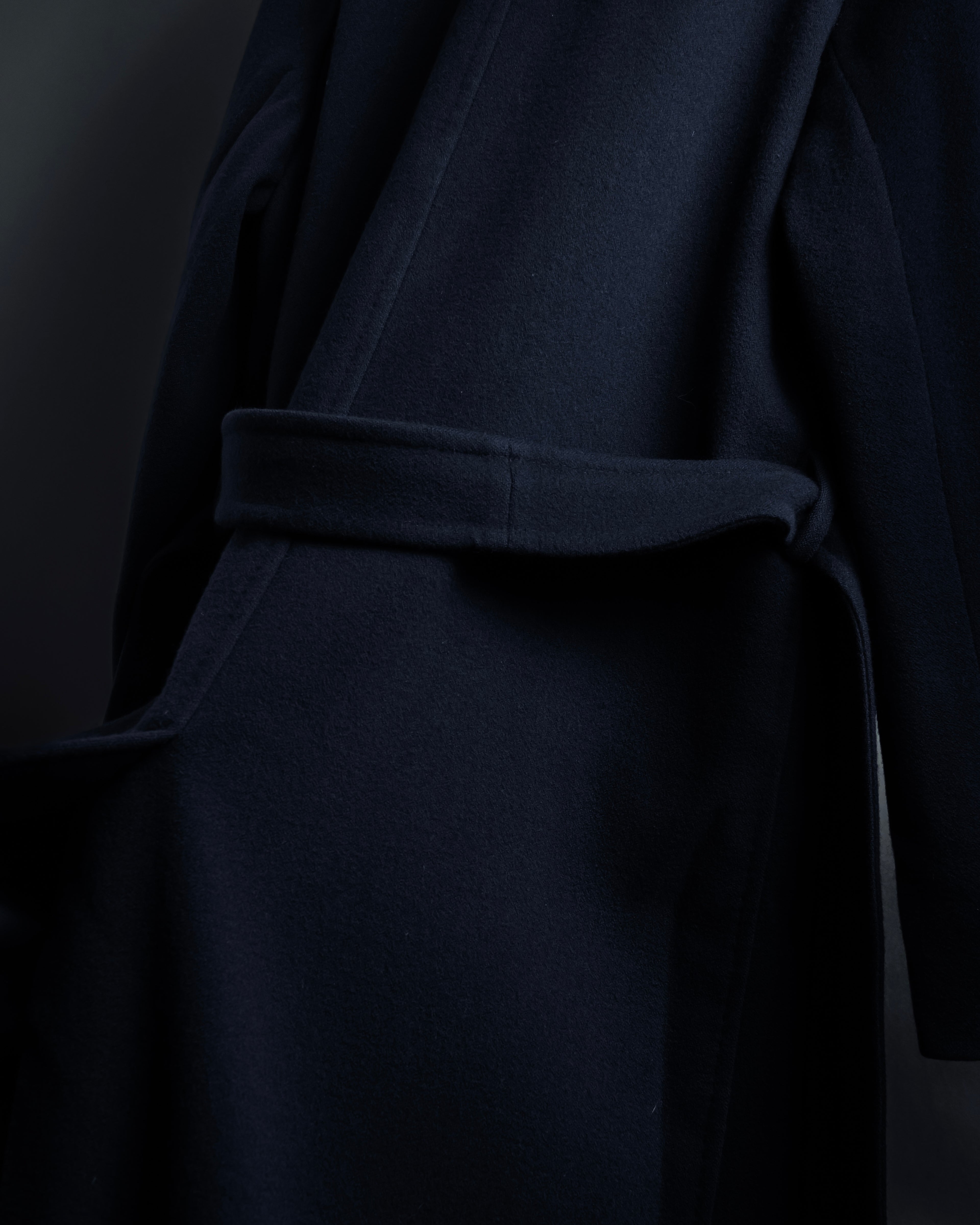 -SPECIAL- "CARUSO"
 Fur collar design belted melton coat