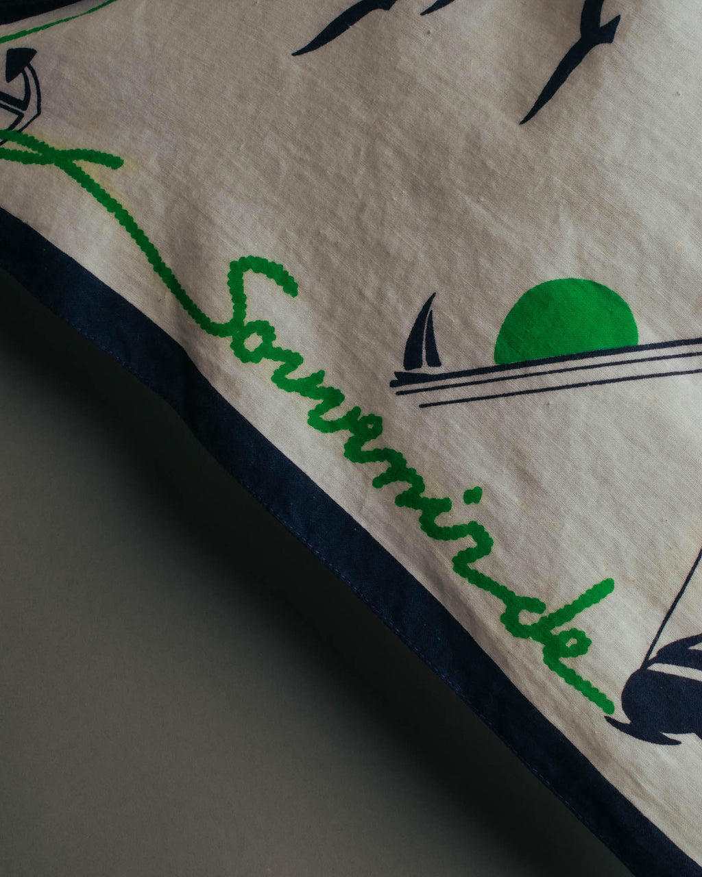 "Vintage" Souvenir de bretagne marine scarf