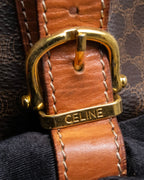 "CELINE" Macadam pattern leather combination boston bag