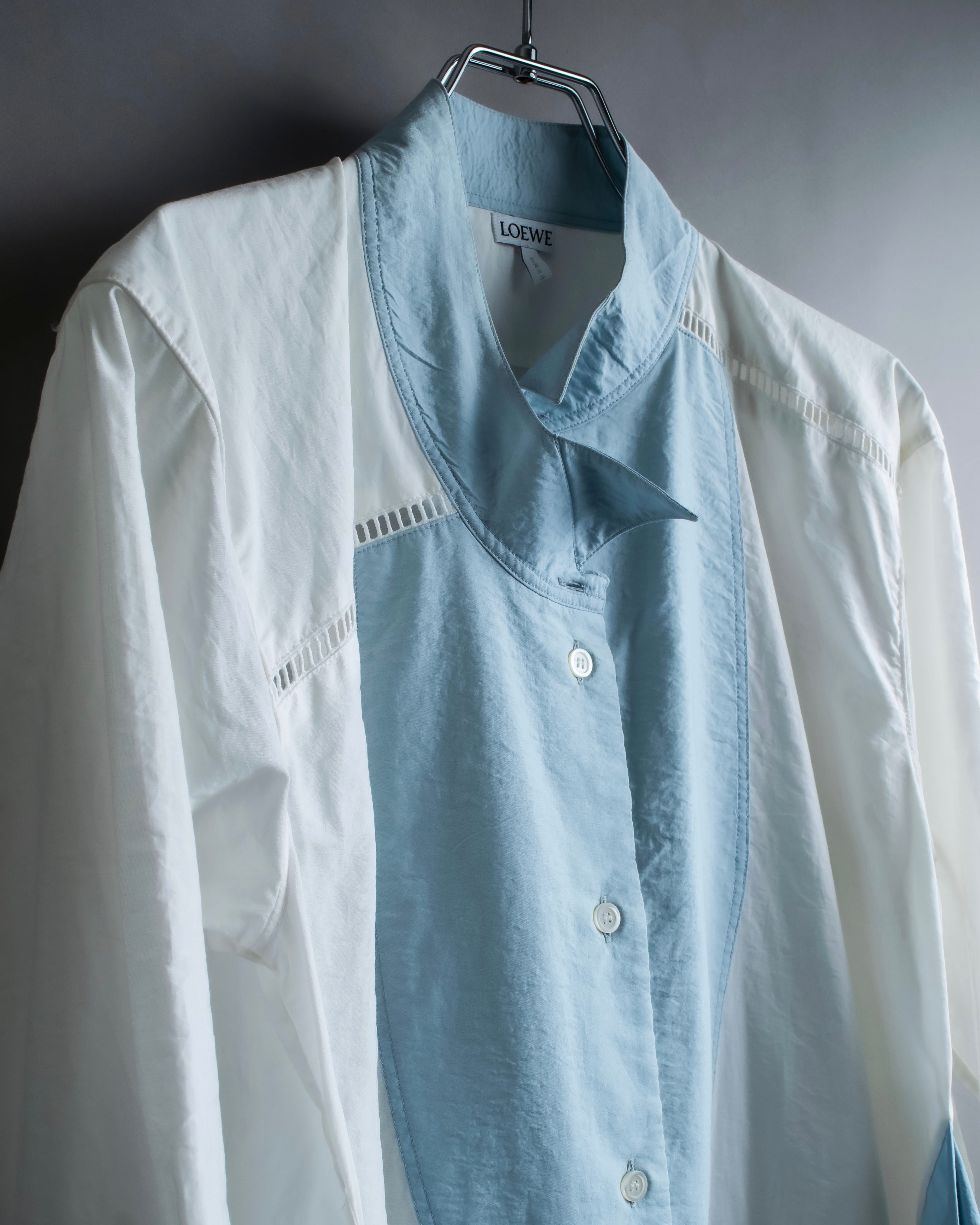 "LOEWE" Asymmetrical waist ribbon design long shirt