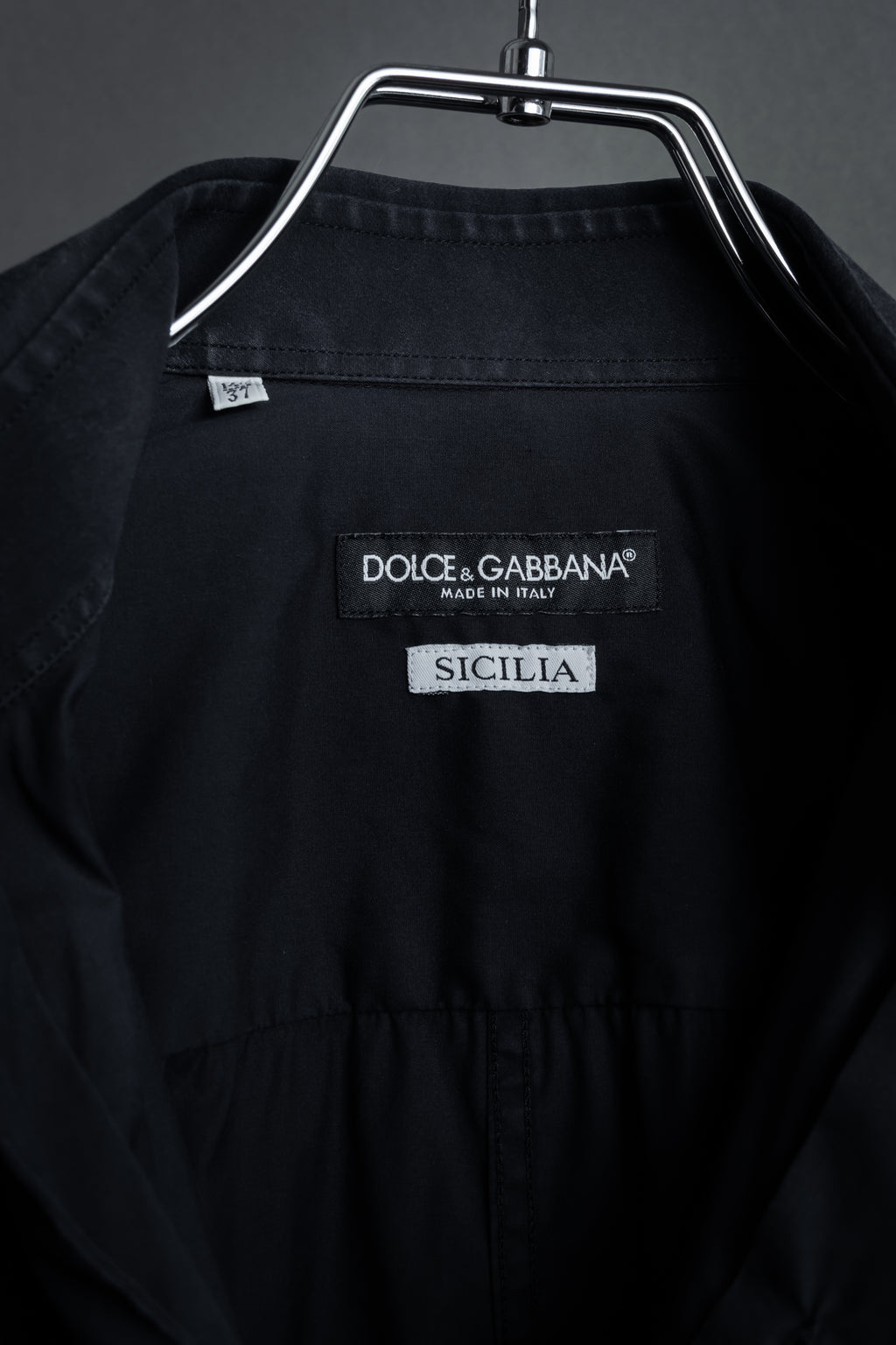 "Dolce & Gabbana" Logo embroidered tie design dress shirt