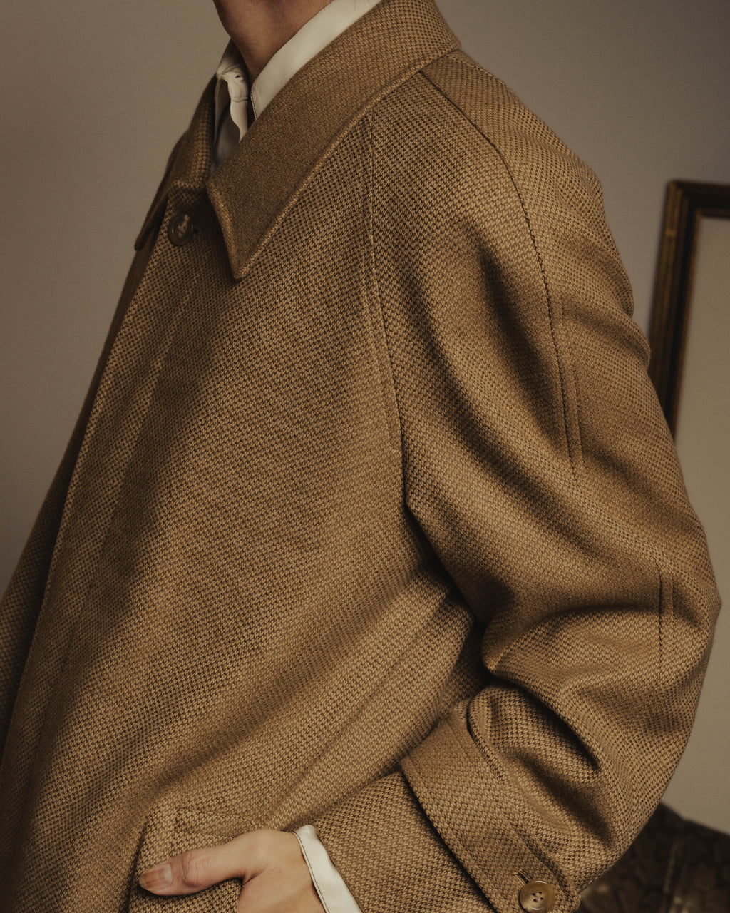 "Christian Dior" 80's-00's Classically tailored balmacaan coat