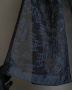 "CHANEL" Coco Mark scattered sheer large scarf