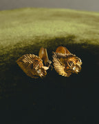"Christian Dior" 70's-80's Sculptural botanical clip-on earrings