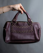 "CELINE" Stud design bordeaux color boogie bag