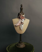"GUCCI" 00's-10's Floral and striped silk neck bow scarf