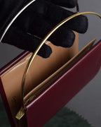 "Cartier" Curved handle design leather wallet bag