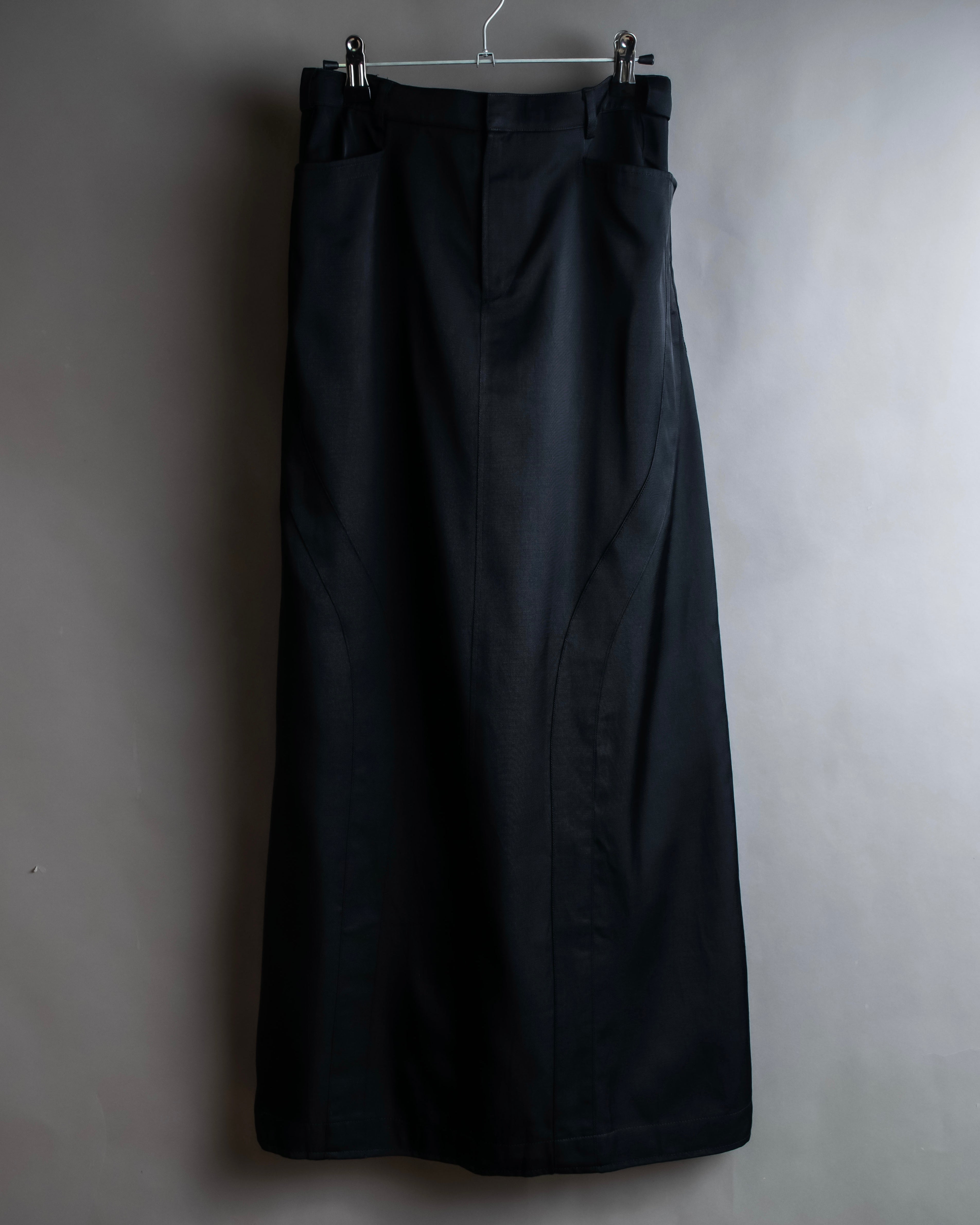 "JEAN PAUL GAULTIER MAILLE FEMME" Side panel design flared skirt