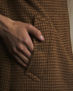 Abrigo de cuadros de tweed con cinturón de los años 80-90 de Burberrys