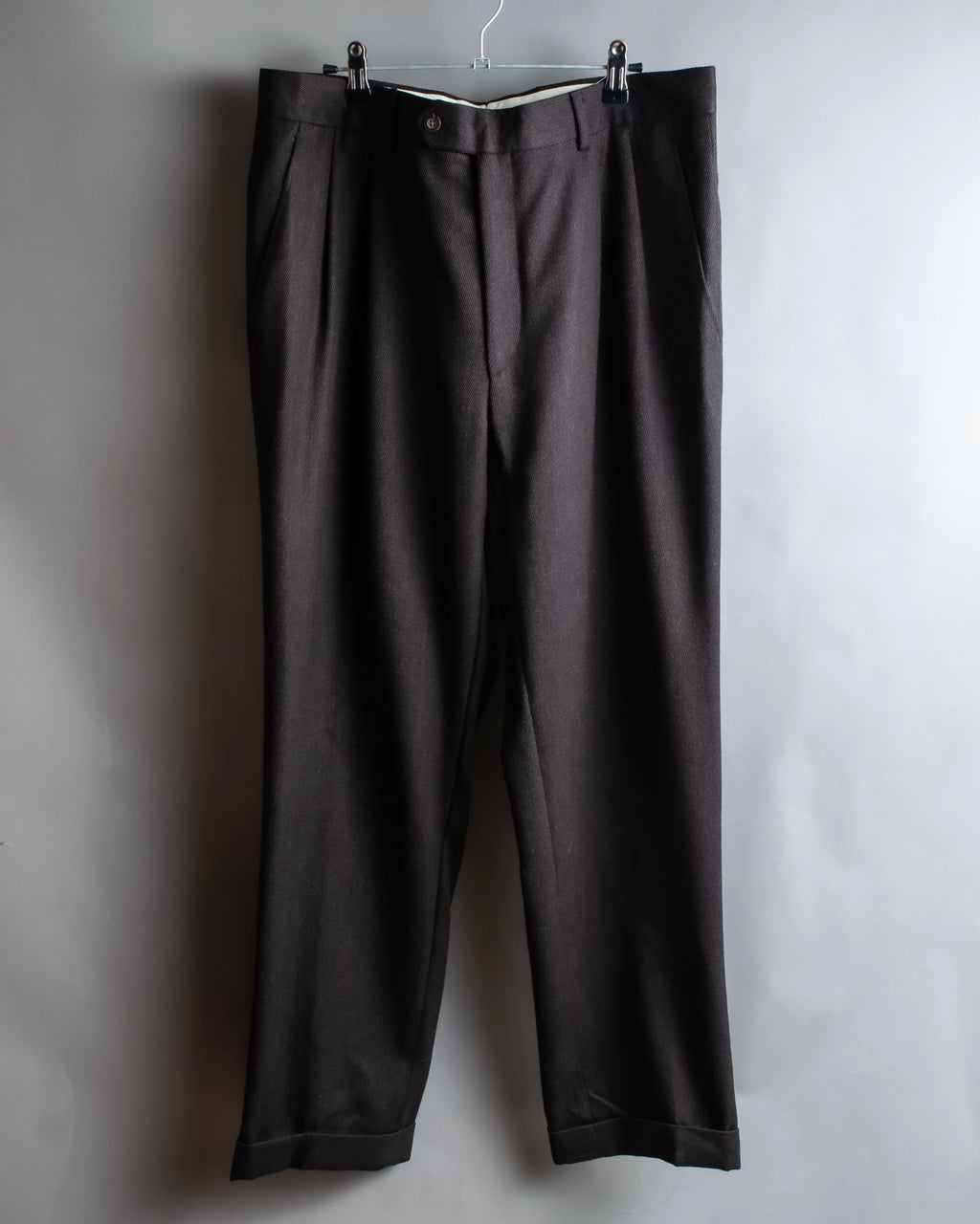 "Vintage wide tapered double-finished slacks"