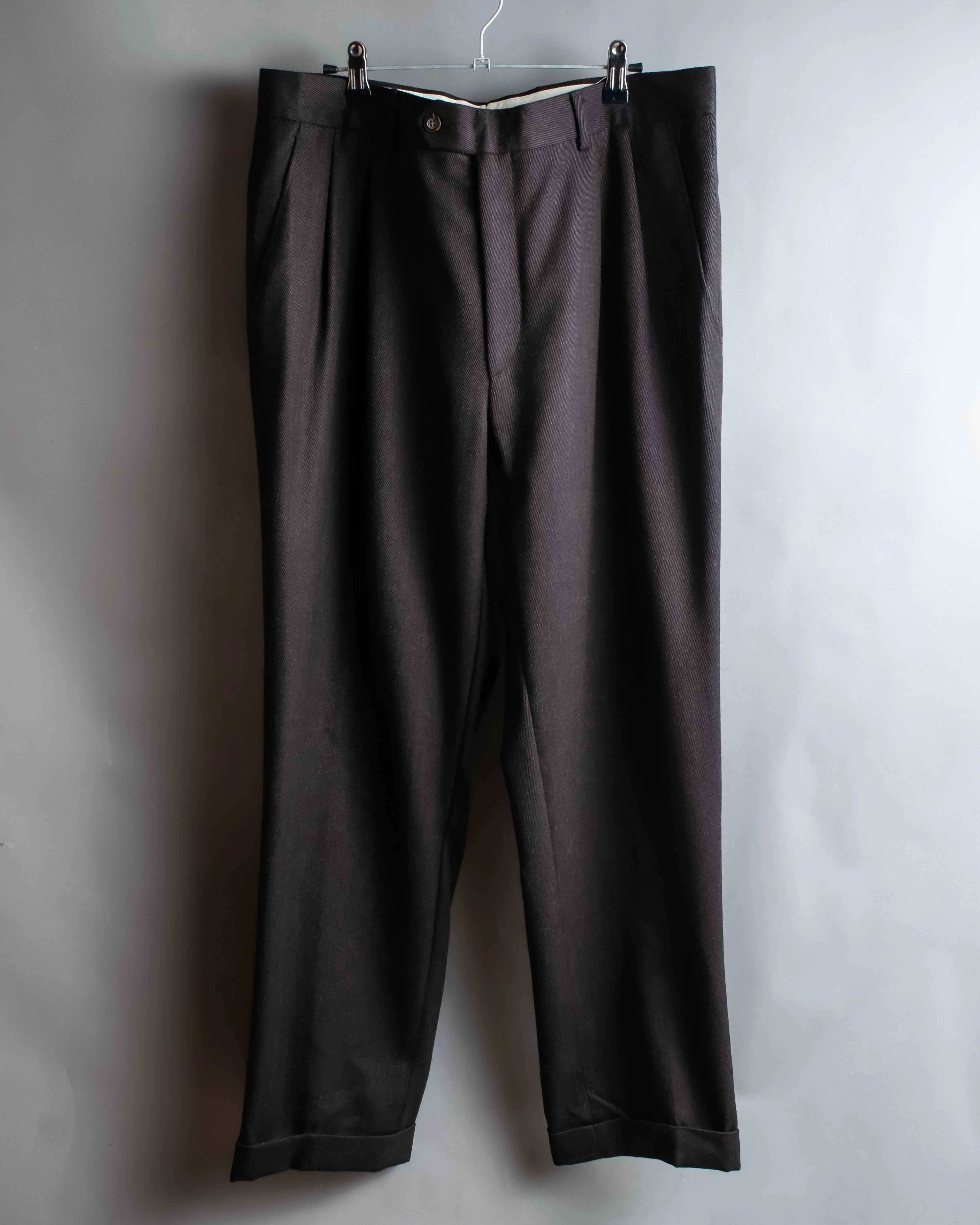"Vintage wide tapered double-finished slacks"