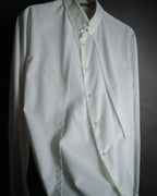 –SPECIAL– "BALENCIAGA" 2005-06’s Round collar chin tab paneled dress shirt