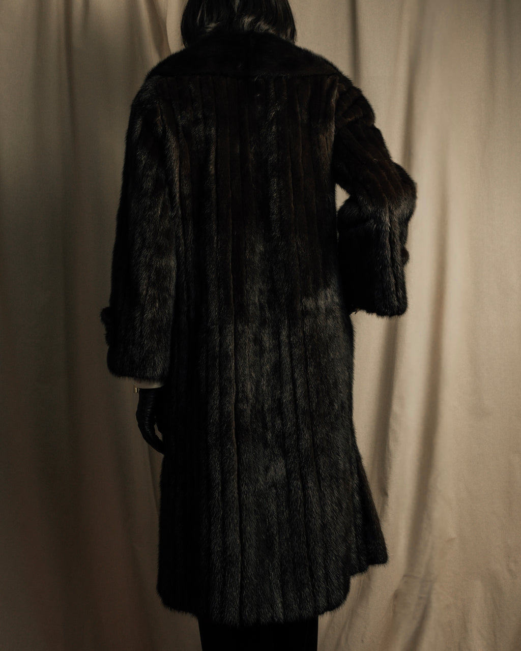 -SPECIAL- "Christian Dior Boutique Paris" 70's-80's Panel work design 100% mink fur coat