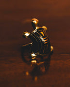"CELINE" 80's-90's Sculptural turtle motif ring