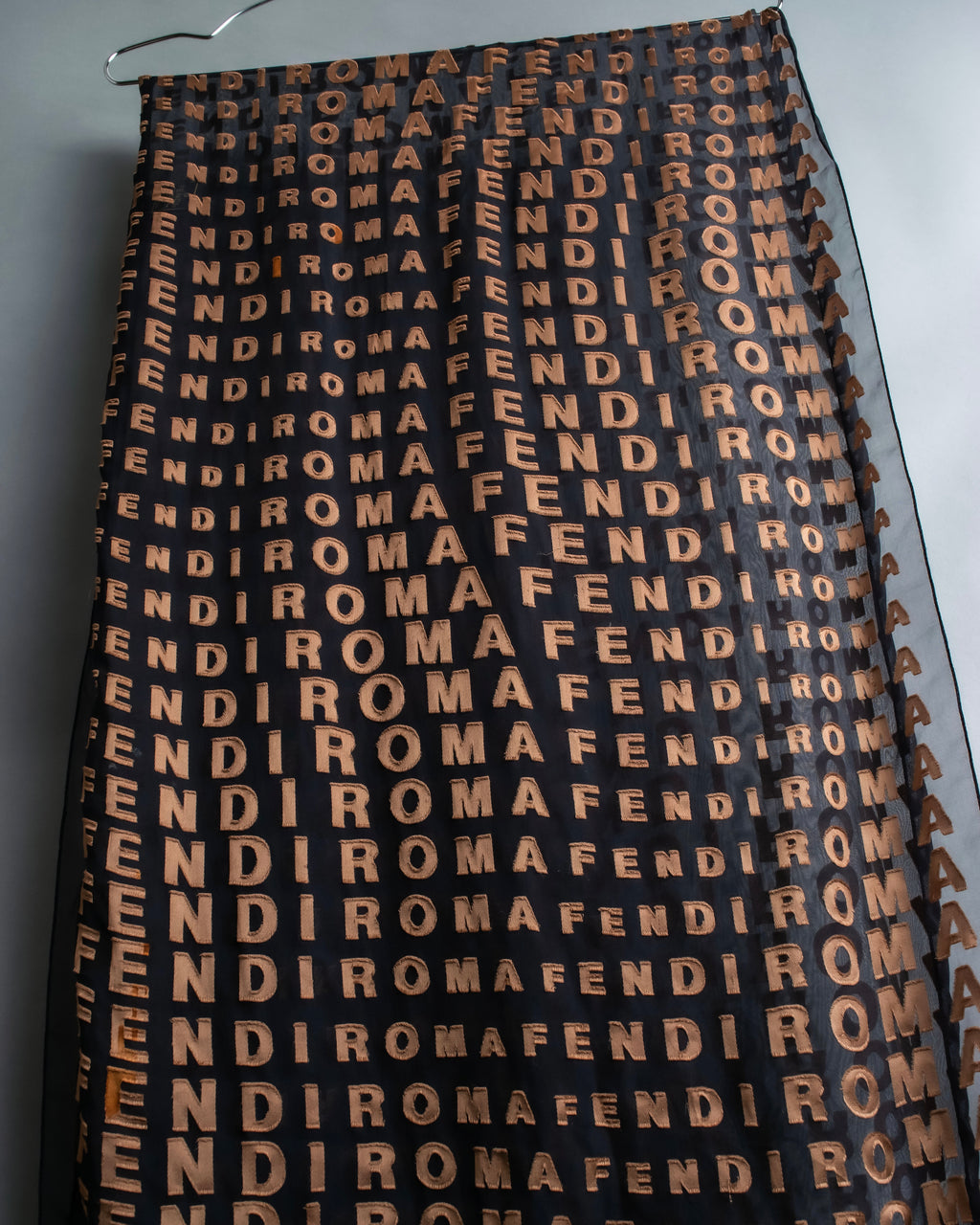 "FENDI" Silk blended logo scarf
