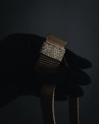 "Christian Dior" 80’s wide mesh pavé bar necklace